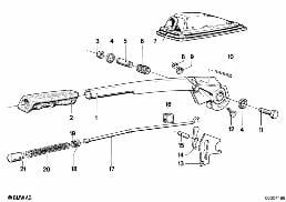 PARKING BRAKE/CONTROL diagram for BMW 7 Series E23 733i