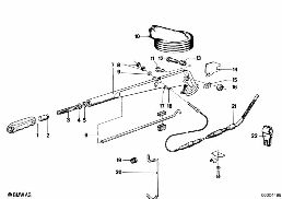 เบรคจอดรถ/ชุดควบคุม diagram for BMW 5 Series E12 530i
