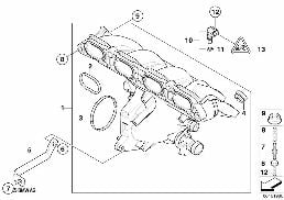 흡기다기관 diagram for BMW MINI Clubman R55 Coop.S JCW