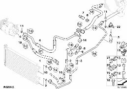 COOLANT LINES diagram for BMW MINI R53 Cooper S