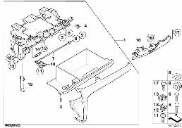 Boite a gants diagram for BMW 1 Series E87 LCI 120i