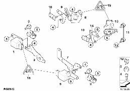 HEADLIGHT VERTICAL AIM CONTROL SENSOR diagram for BMW X5 E53 3.0d