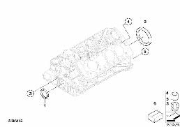 ENGINE BLOCK MOUNTING PARTS diagram for BMW 3 Series E92 M3