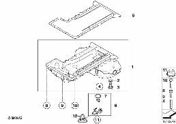 OIL PAN/OIL LEVEL INDICATOR diagram for BMW 3 Series E92 M3