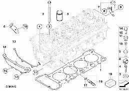 CYLINDER HEAD ATTACHED PARTS diagram for BMW 3 Series E92 M3