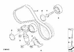 BELT DRIVE CLIMATE COMPRESSOR diagram for BMW 3 Series E92 M3