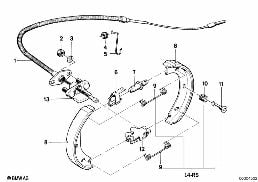 PARKING BRAKE/BRAKE SHOES