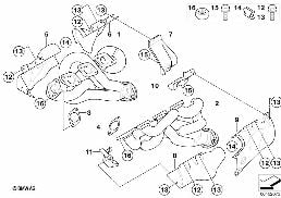 EXHAUST MANIFOLD diagram for BMW 3 Series E92 M3