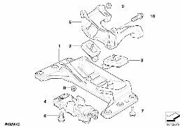 GEARBOX SUSPENSION diagram for BMW 5 Series E60 LCI 530Li