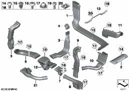 Vzduchové kanály pod podlahou diagram for BMW Rolls-Royce Phantom RR1 Phantom