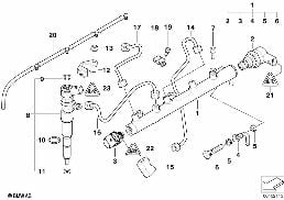 HIGH PRESSURE ACCUMULATOR/INJECTOR/LINE diagram for BMW 3 Series E46 320Cd