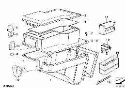 SINGLE COMPONENTS FOR FUSE BOX diagram for BMW 3 Series E36 325i