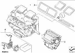 HOUSING PARTS HEATER AND AIR COND. DENSO diagram for BMW X1 E84 28iX
