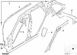 Seitengerippe Einzelteile diagram for BMW X5 E53 4.6is