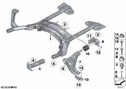 FRONT AXLE SUPPORT/WISHBONE diagram for BMW MINI Clubman R55 Cooper