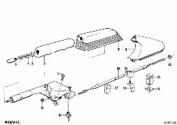 PARKING BRAKE/CONTROL diagram for BMW 3 Series E30 325e