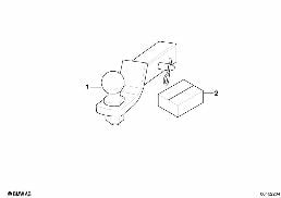 Trailer coupling diagram for BMW X5 E70 4.8i