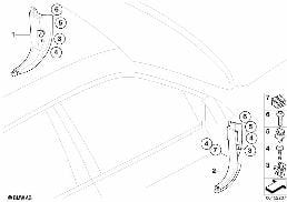 TRIM PANEL LEG ROOM diagram for BMW X6 E71 35iX
