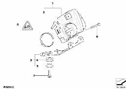 스로틀바디 diagram for BMW MINI Cabrio R52 Cooper S