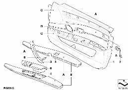 Indi.επένδ.πόρτας μερικ.εξοπ.δέρμ.μπροσ. diagram for BMW 5 Series E60 LCI 528xi