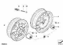 LIGHT ALLOY RIM diagram for BMW 1502-2002tii 2002