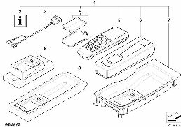 Kit reequipamiento Bluetooth auricular diagram for BMW 7 Series E65 750i
