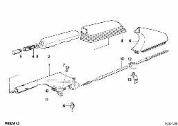 PARKING BRAKE/CONTROL diagram for BMW 3 Series E30 318i