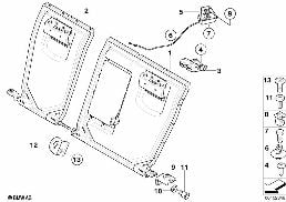 뒤 시트, 시트 프레임, 유동식 적재시스템 diagram for BMW 3 Series E92 M3