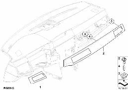 FINE-WOOD TRIM POPLAR GRAIN, DARK diagram for BMW 5 Series E60 LCI 523Li