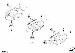 Oświetlenie wnętrza, sufit diagram for BMW MINI R50 Cooper