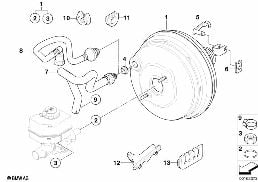 POWER BRAKE UNIT DEPRESSION diagram for BMW X3 E83 LCI 3.0sd