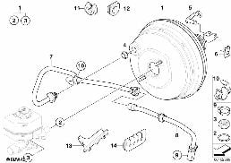 POWER BRAKE UNIT DEPRESSION diagram for BMW X3 E83 LCI 3.0sd