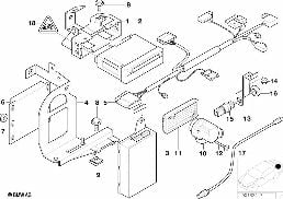 Système de navigation - Module vidéo diagram for BMW 5 Series E39 525td