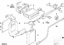 System nawigacji/moduł wideo diagram for BMW 5 Series E39 520d