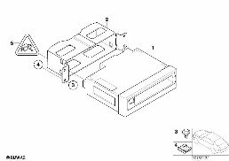 Navigationsdator / hållare diagram for BMW 3 Series E46 318ti