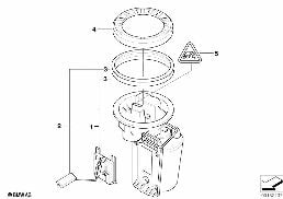 Pompa paliwowa / Czujnik poziomu diagram for BMW MINI R56 One