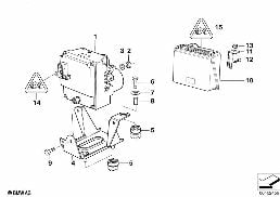 ANTI BLOCK SYSTEM-CONTROL UNIT diagram for BMW 8 Series E31 850Ci
