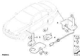 INDIVIDUAL PARTS FOR PHONE ANTENNA diagram for BMW 3 Series E93 335i