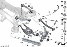 REAR AXLE SUPPORT/WHEEL SUSPENSION