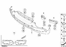แผ่นปิด, ด้านหน้า diagram for BMW X5 E70 3.0si