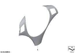COVER, MULTI-FUNCT.STEERING WHEEL diagram for BMW 3 Series E90 LCI 323i