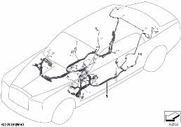 Hlavní kabelový svazek diagram for BMW Rolls-Royce Phantom RR1 Phantom