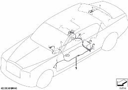Přídavný kabel.svazek diagram for BMW Rolls-Royce Phantom RR1 Phantom