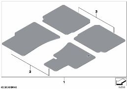 Set floor mats, tufted diagram for BMW Rolls-Royce Phantom RR1 Phantom