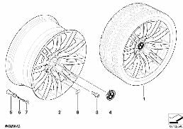 BMW LM Rad M Doppelspeiche 260 diagram for BMW 3 Series E90 LCI M3
