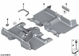 Obložení podlahy diagram for BMW Rolls-Royce Phantom RR1 Phantom