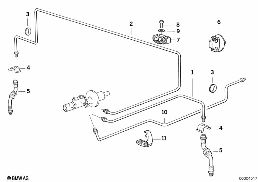 BRAKE PIPE, FRONT diagram for BMW 3 Series E36 325td
