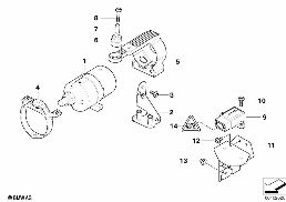 DSC COMPRESSOR/SENORS/MOUNTING PARTS diagram for BMW 5 Series E39 525i