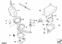 DSC COMPRESSOR/SENORS/MOUNTING PARTS diagram for BMW 3 Series E46 330xi