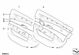 Kişi. arka kapı döşemesi deri, LC diagram for BMW 5 Series E60 LCI 535d